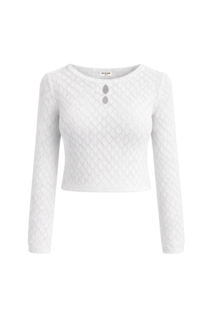"Myra" top white