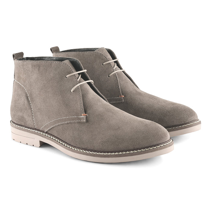 Newington Suede Leather Chukka Boots - Grey