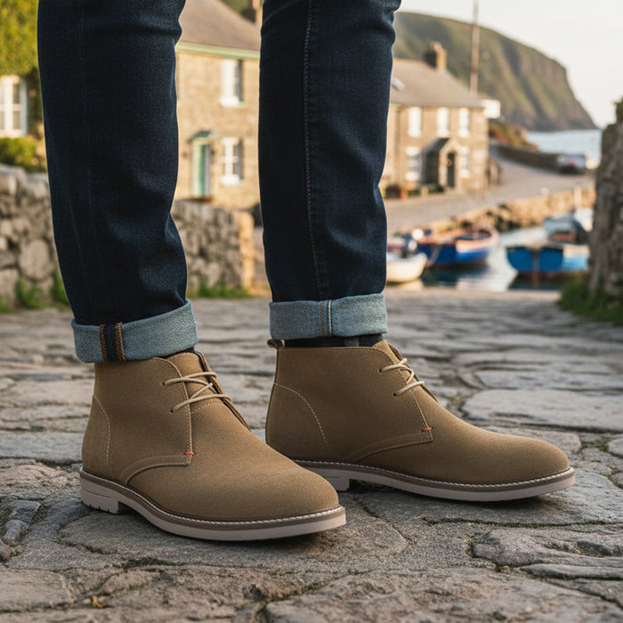 Newington Suede Leather Chukka Boots - Tan