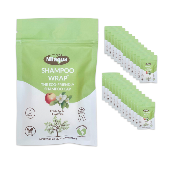 Nilaqua Eco Shampoo Cap Case of 24 - Apple & Jasmine