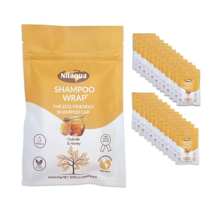 Nilaqua Eco Shampoo Cap Case of 24 - Oatmilk & Honey