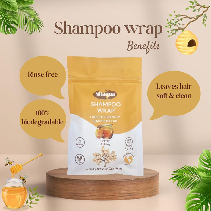 Nilaqua Eco Shampoo Cap Case of 24 - Oatmilk & Honey