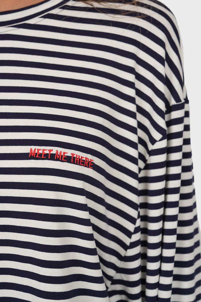 "Noa” striped sweater navy