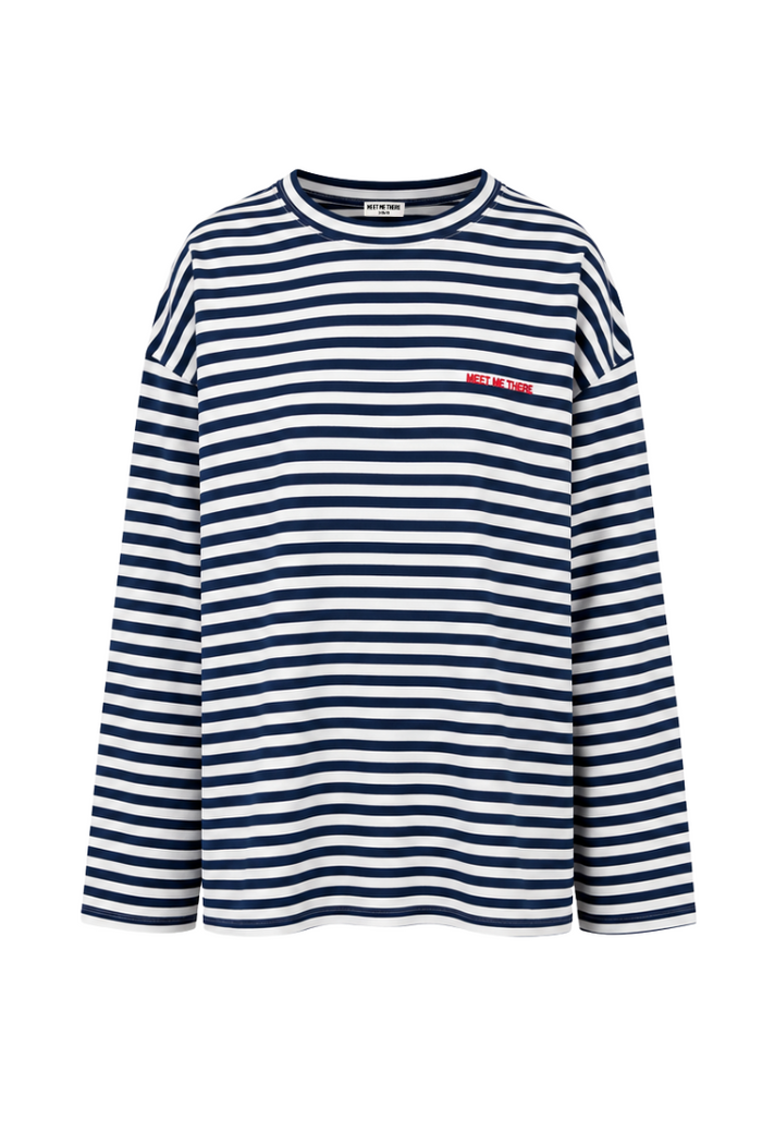 "Noa” striped sweater navy