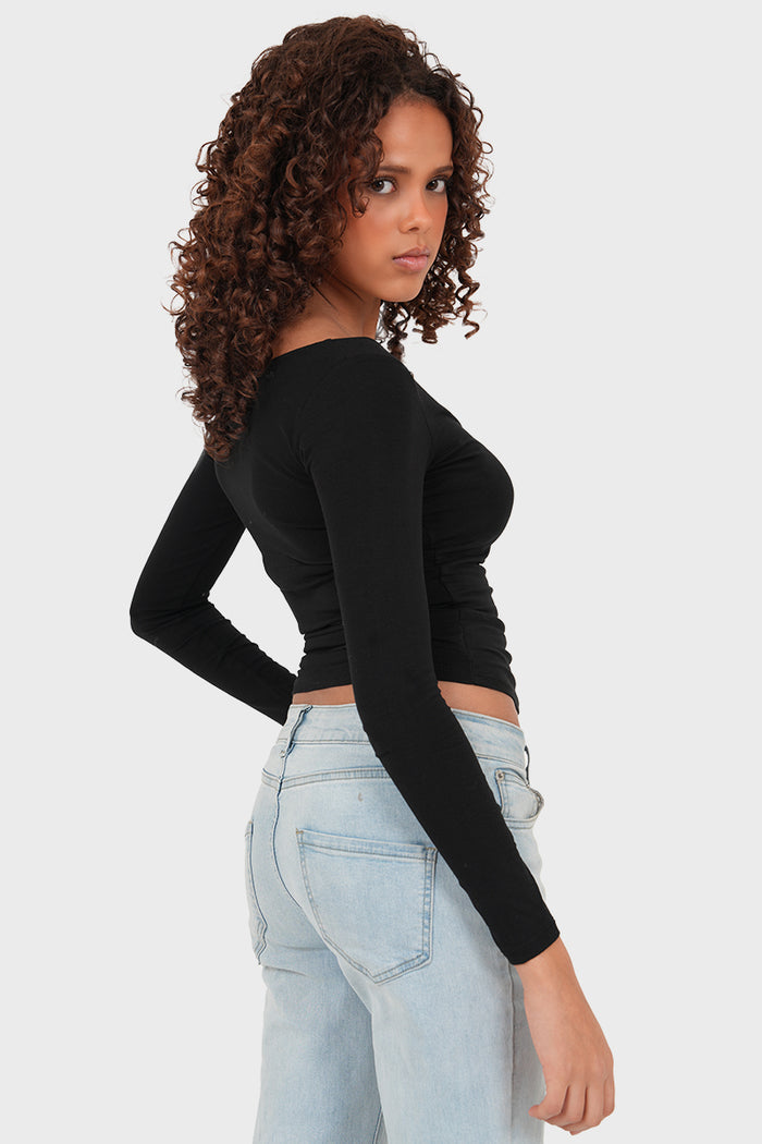 "Nola" top black