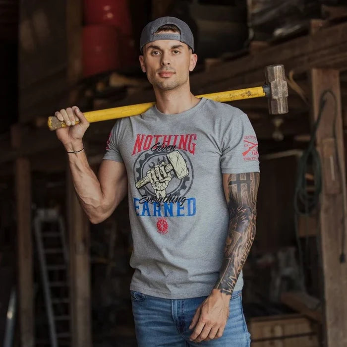 Grunt Style Nothing Given t-shirt in dark heather grey, additional product view