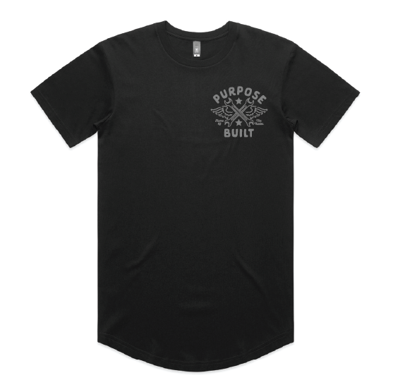 Purpose-Built Nothing Prospers drop shoulder t-shirt in black, alternate graphic view