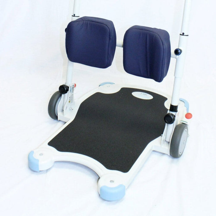 Close-up of the control panel or handset of NRS Atlas Advance Transfer Knee Pad Covers hoist, showing buttons and indicators.
