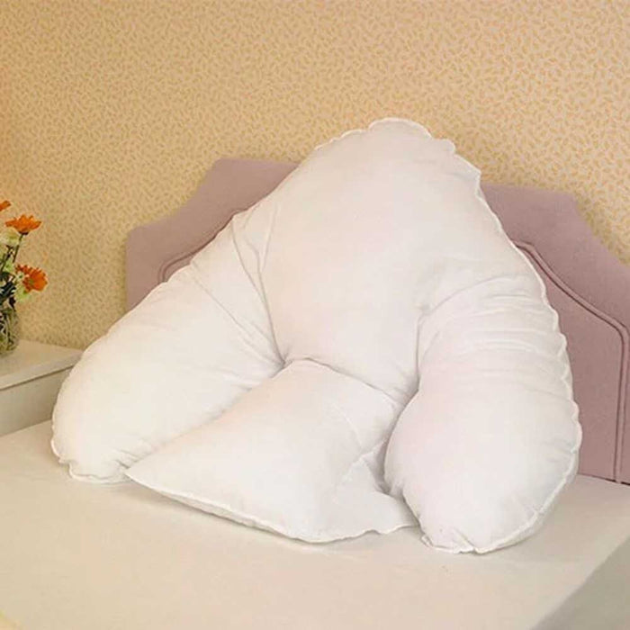 NRS Batwing Pillow and Cover cushion on a seat or chair, demonstrating added comfort and pressure relief.