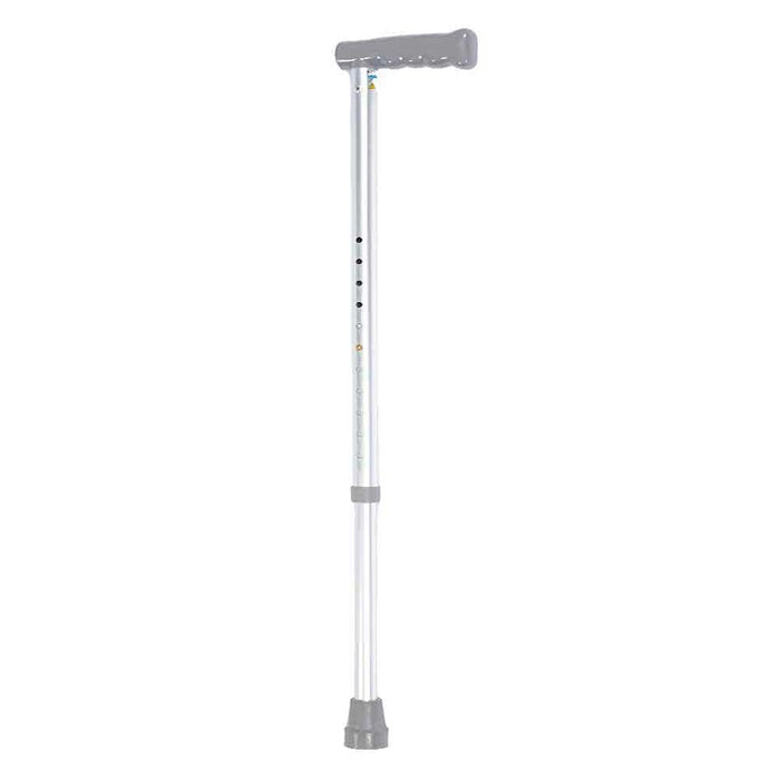 Close-up of the ferrule or base of NRS Coopers Adjustable Walking Stick walking stick, showing the non-slip tip.