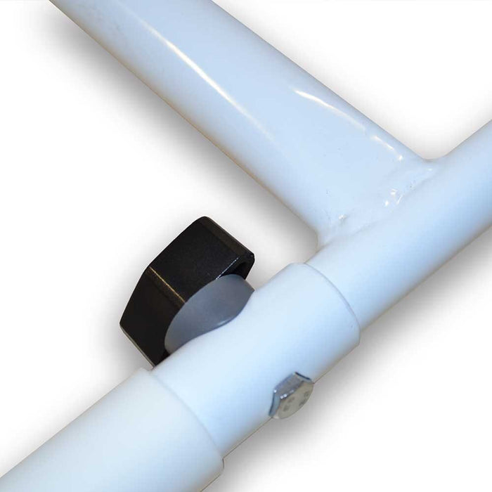 Diagram or packaging of NRS Folding Easy Fit Bed Rail highlighting dimensions or features.
