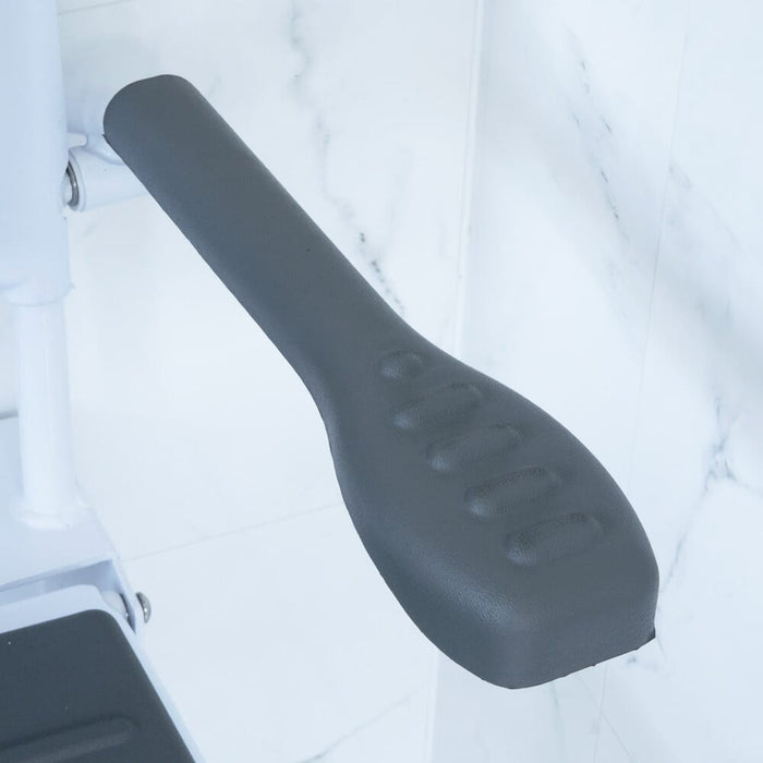 NRS Folding Shower Seat with Legs, Padded Seat, Back, and Arms