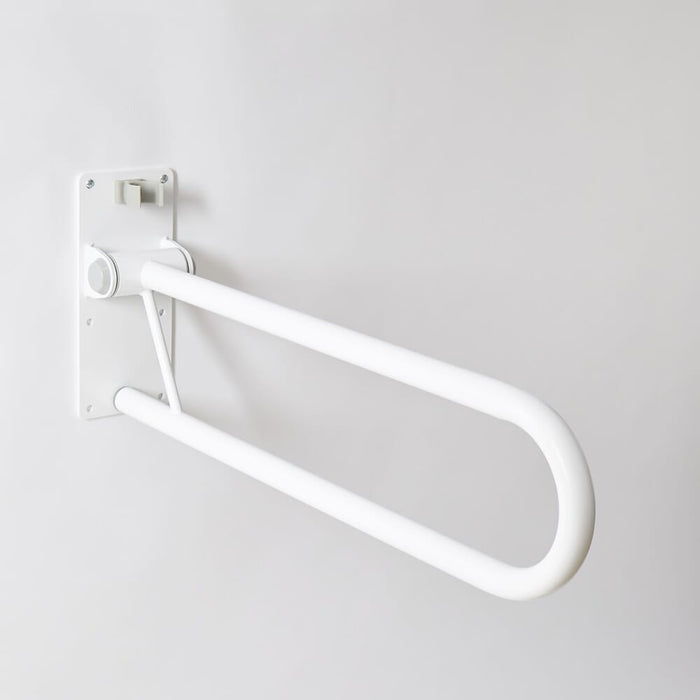 Lifestyle image of NRS Folding Toilet Support Rail being used in a real-life setting.