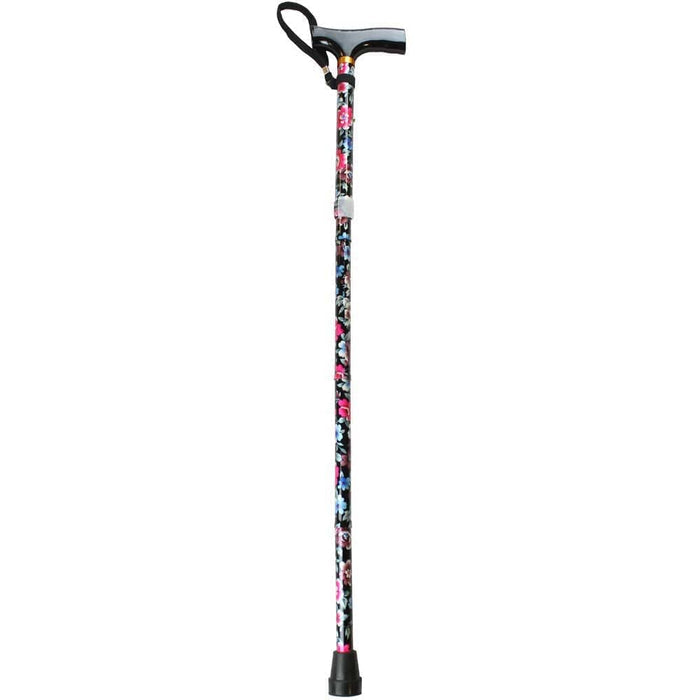 Close-up of the ferrule or base of NRS Folding Walking Stick walking stick, showing the non-slip tip.