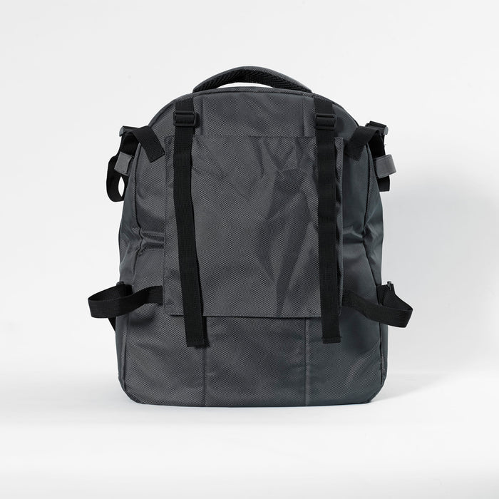 NRS Freestyle Wheelchair Crutch Bag: detail shot of the height-adjustable shaft with holes and locking pin.