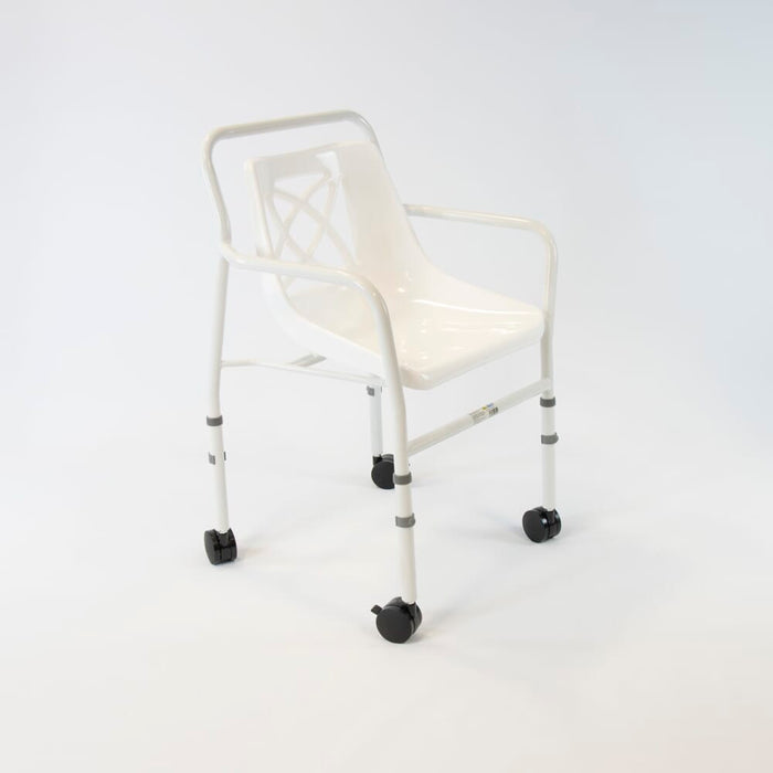 NRS Height Adjustable Economy Mobile Shower Chair