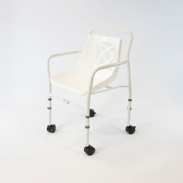 NRS Height Adjustable Economy Mobile Shower Chair