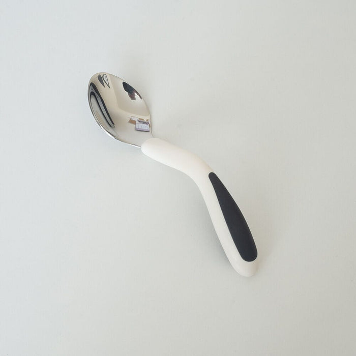 Close-up of a feature of NRS Kura Care Right Angled Spoon.