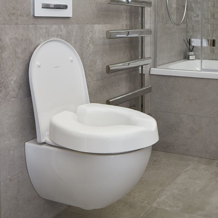 Alternative view of NRS Novelle Clip On Raised Toilet Seat, showing different angle or usage.