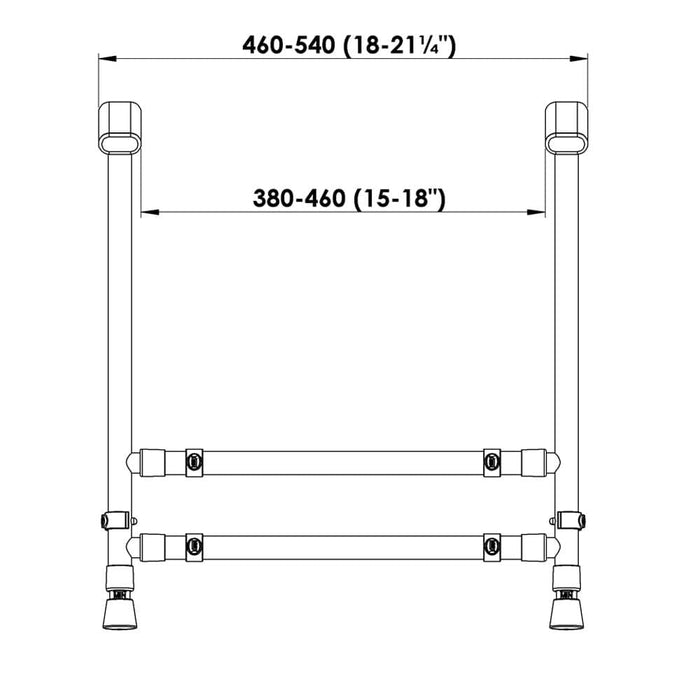 Close-up of a feature of NRS Nuvo Petite Childrens Toilet Frame.