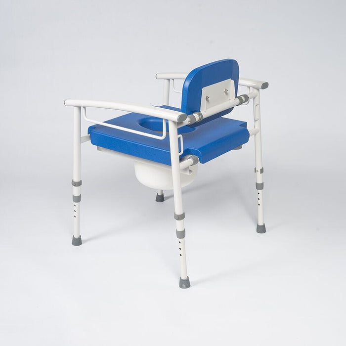 NRS Nuvo Petite Height Adjustable Childrens Commode positioned in a home environment such as a bedroom or bathroom, demonstrating its discreet appearance.