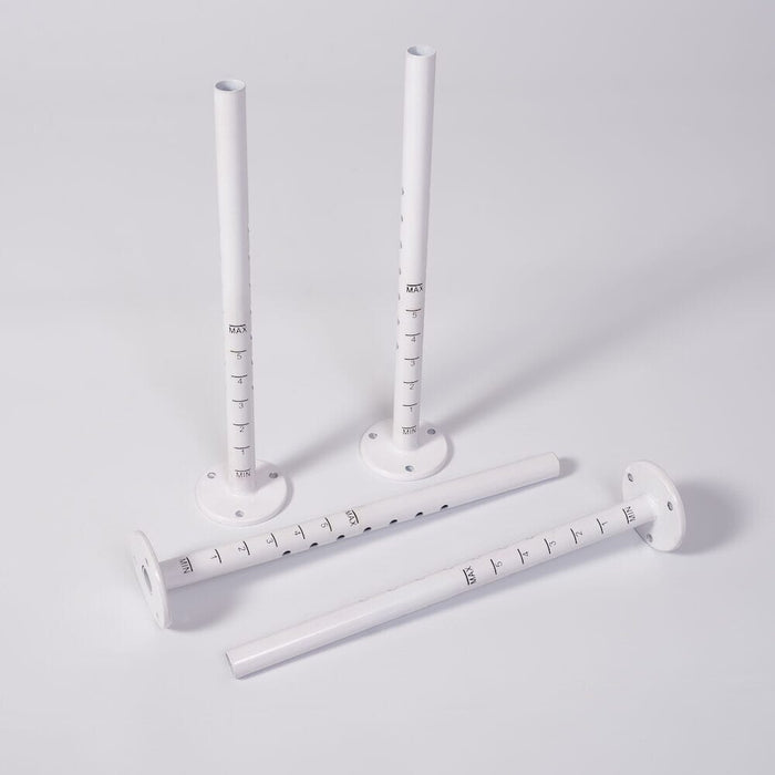 Diagram or packaging of NRS Nuvo Toilet Frame-Floor Fixing Kit highlighting dimensions or features.