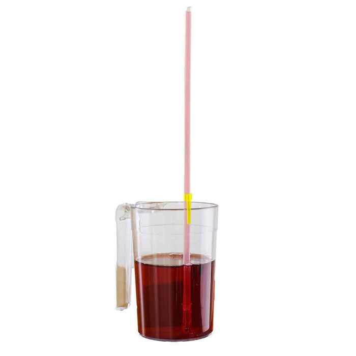 Lifestyle image of NRS Pat Saunders One Way Drinking Straws being used in a real-life setting.
