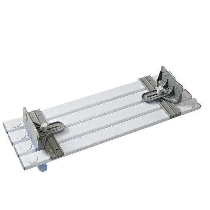 Close-up of the handle on NRS Slatted Bath Board, highlighting its secure grip for safe transfers.