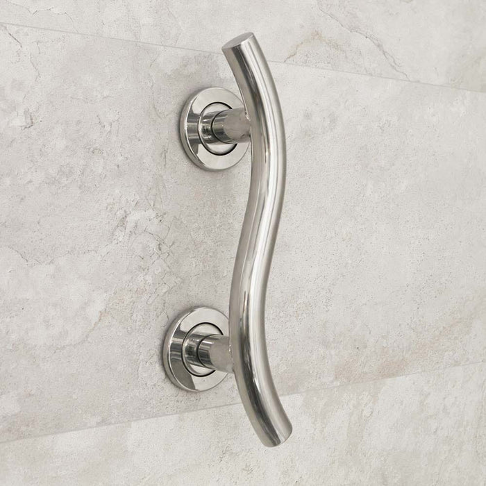 NRS Spa Stainless Steel Curved Grab Rail
