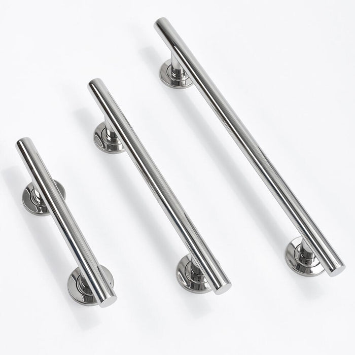 Angled view of NRS SPA Stainless Steel Grab Rail-Straight showing its shape, whether straight, curved or right-angled.