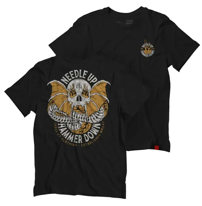 Troll Co. NUHD Demon graphic tee in black, big and tall sizing