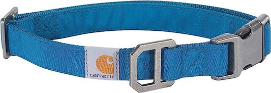 Carhartt nylon duck dog collar in marine blue