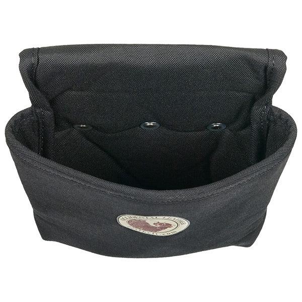 Occidental Leather black nylon universal bag, top view of the compartments
