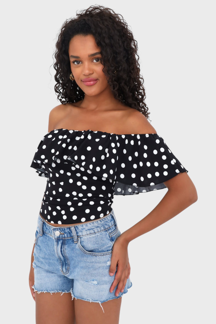 "Off shoulder" top black