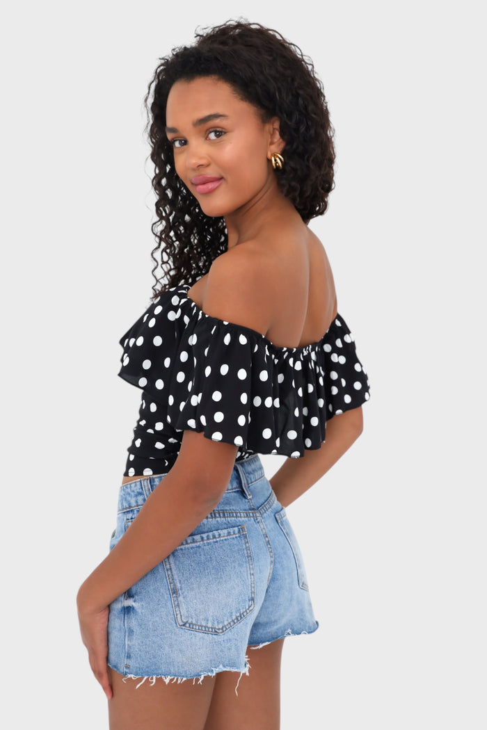 "Off shoulder" top black