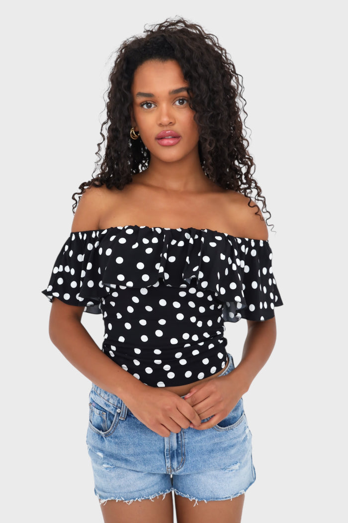 "Off shoulder" top black