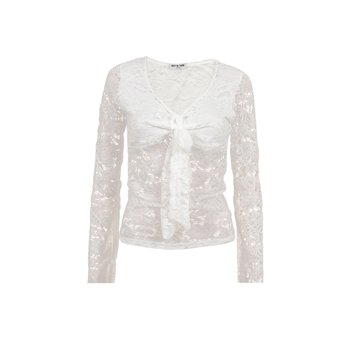 "Olive" top white