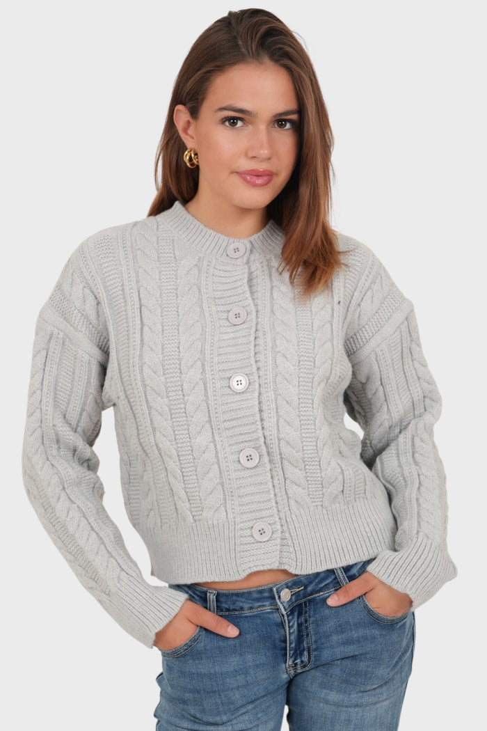 "Olivia" cardigan grey