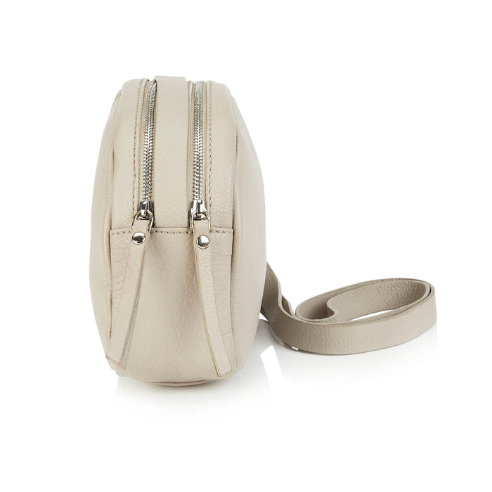 Olivia Leather Crossbody Bags - Cream