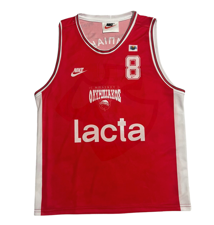 Olympiakos Basketball Shirt 1994-1995 Home - Retro Jerseys, Φανέλα μπάσκετ Ολυμπιακού