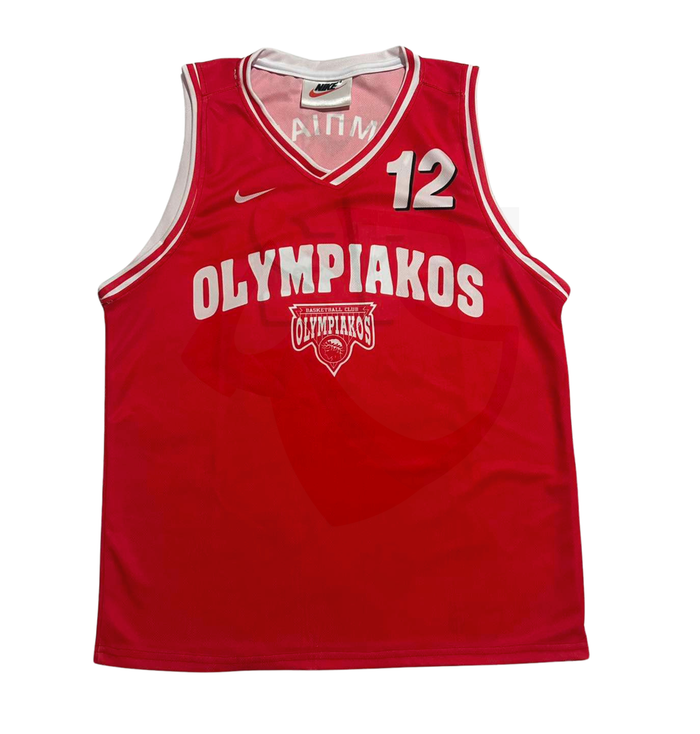 Olympiakos Basketball Shirt 1997-1998 Home - Retro Jerseys, Φανέλα μπάσκετ Ολυμπιακού