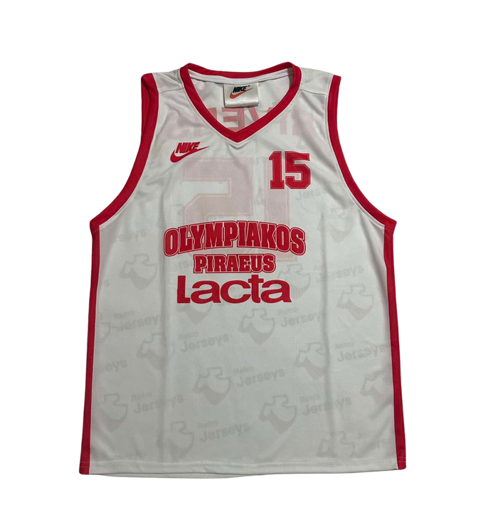 Olympiakos Basketball Shirt 1997 Euro League Final - Retro Jerseys, Φανέλα μπάσκετ Ολυμπιακού