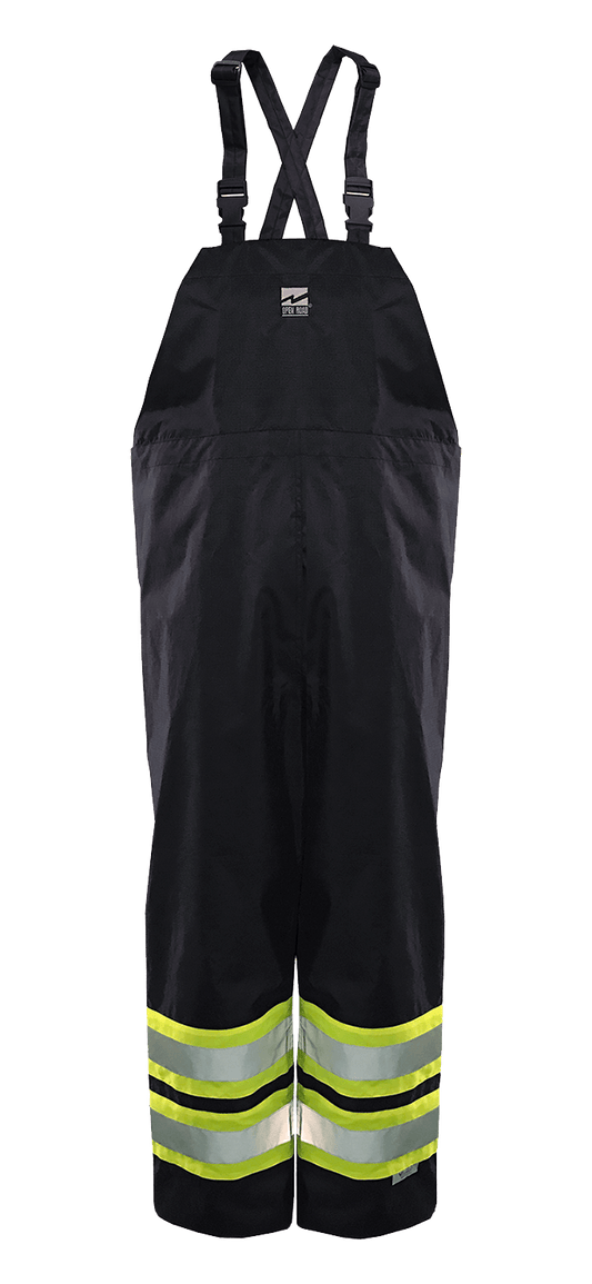 Viking Open Road 150D waterproof rain bib pants with reflective tape for traffic work