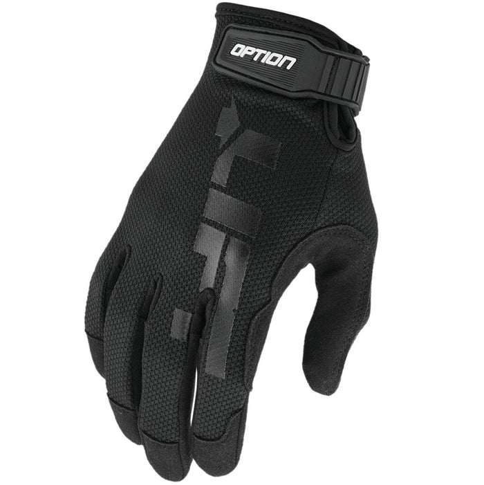 Lift Safety Option work glove in black, lightweight breathable medium duty work glove