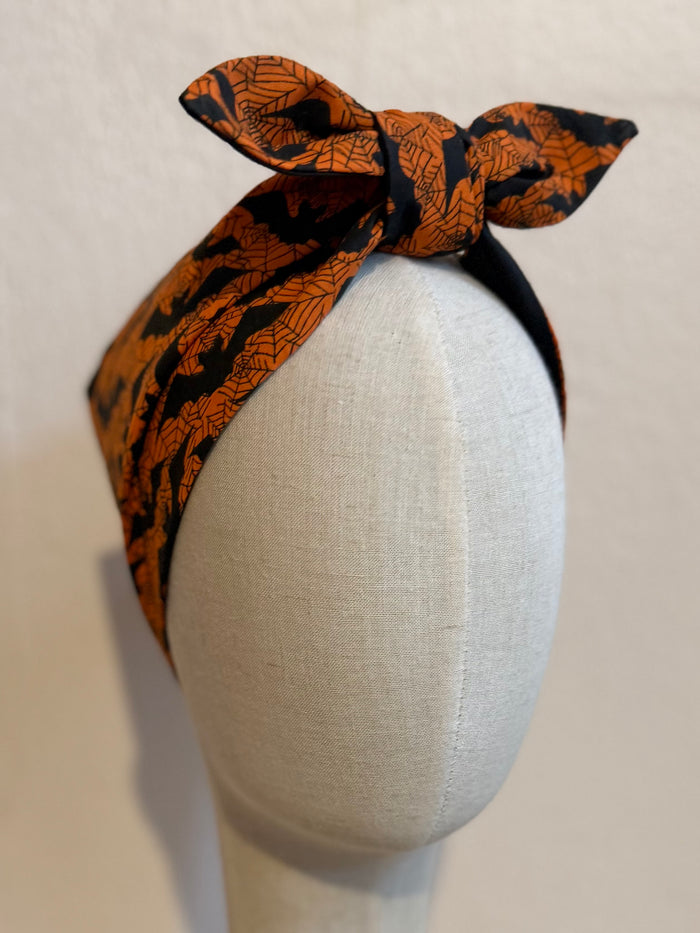 Halloween bat headscarf