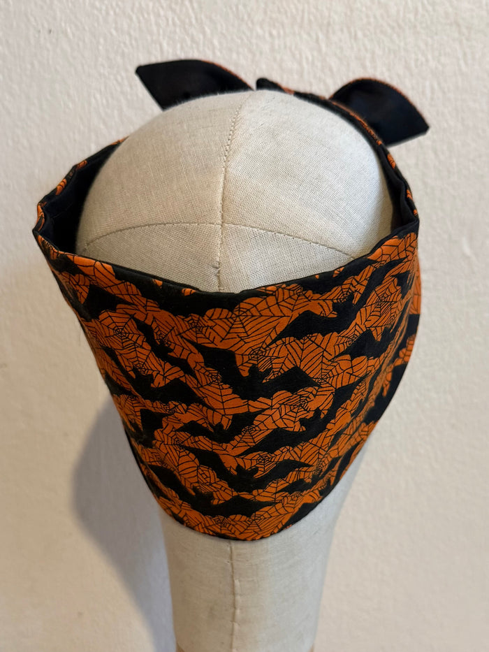Halloween bat headscarf
