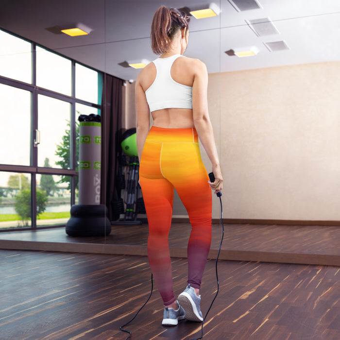 Orange Ombre Yoga Leggings - Bloom Seventy Seven