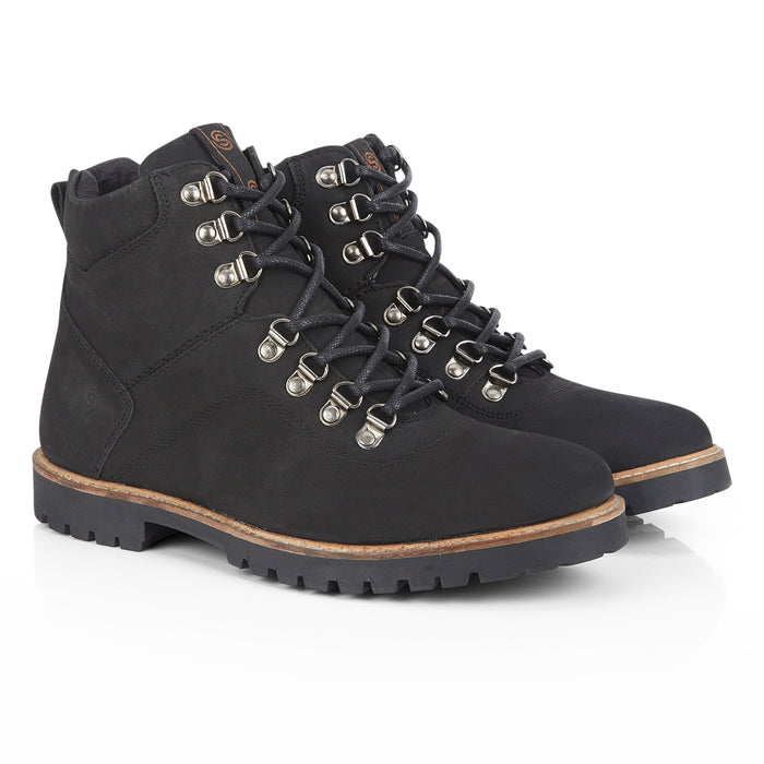 Oslo Leather Lace up Boots - Black