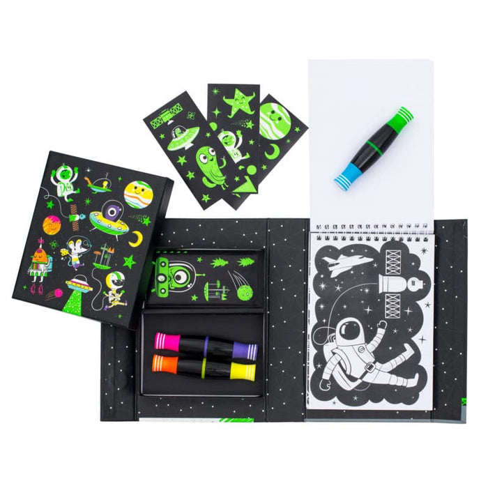 Outer Space Neon Coloring Set