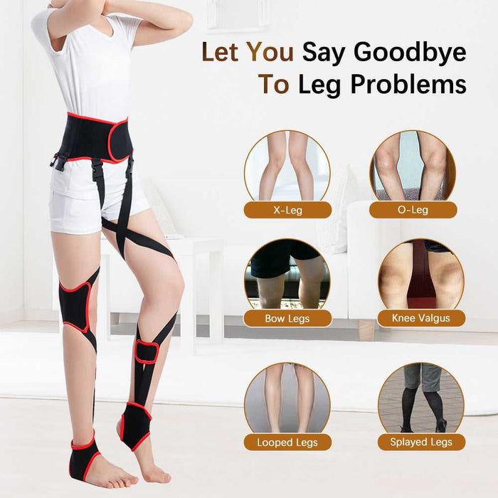 Leg shape correction belt for valgus support